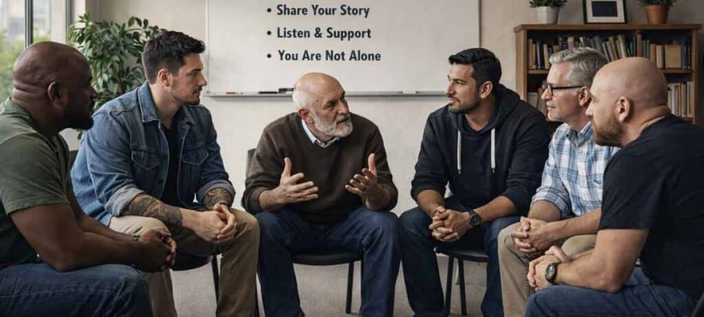 A Dual Diagnosis Treatment Group Of Men