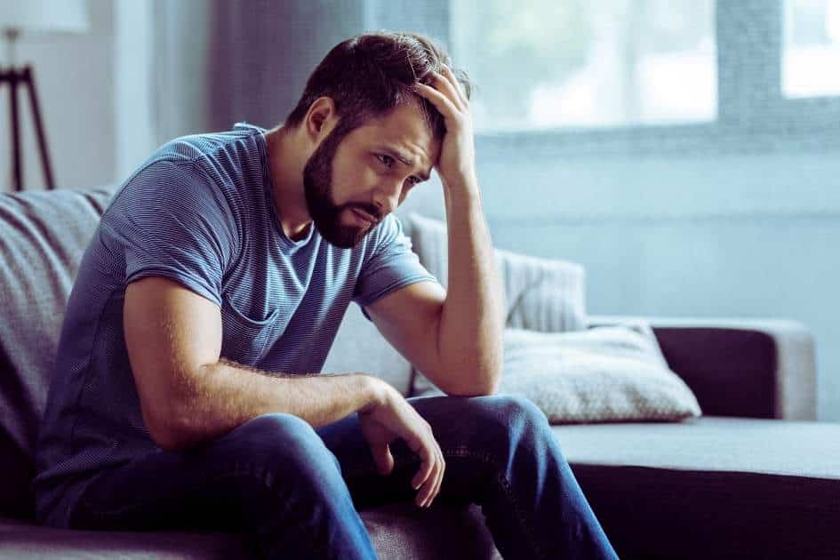 Man Suffering with Alcohol Addiction Thinking about What to do