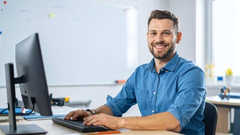 What Is the Hardest Addiction To Quit? for substances they all may be difficult but this man sitting at a computer knows MAT can help.