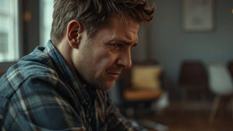 Is Heroin a Stimulant or a Depressant hero image of a man in a flannel shirt sitting in a chair.
