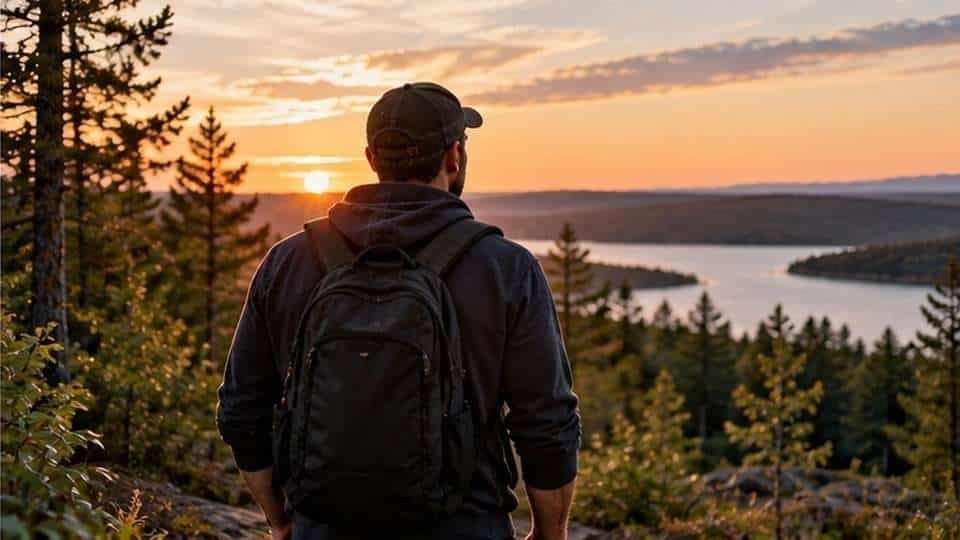 Man taking a quiet walk while thinking about OCD, psychosis concerns, and getting help.